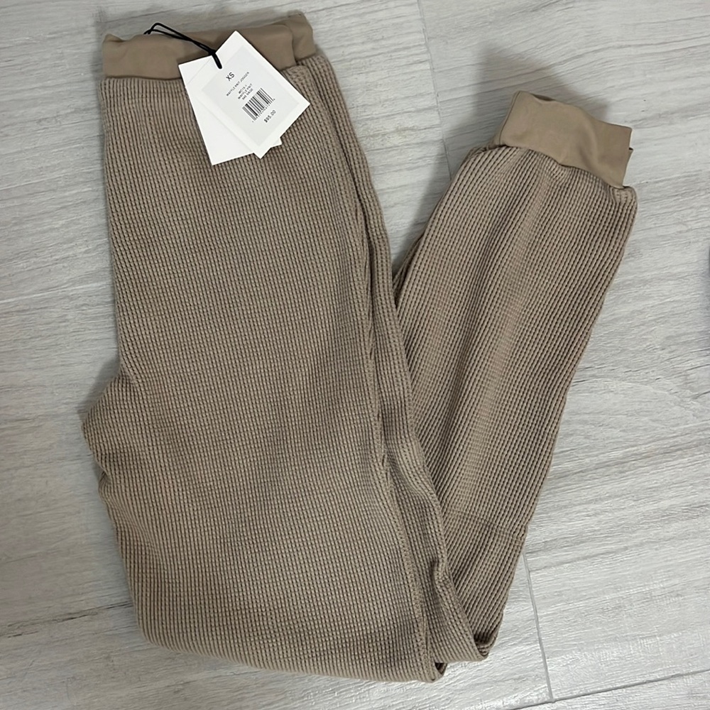 Onia waffle knit jogger sage xs brand new
